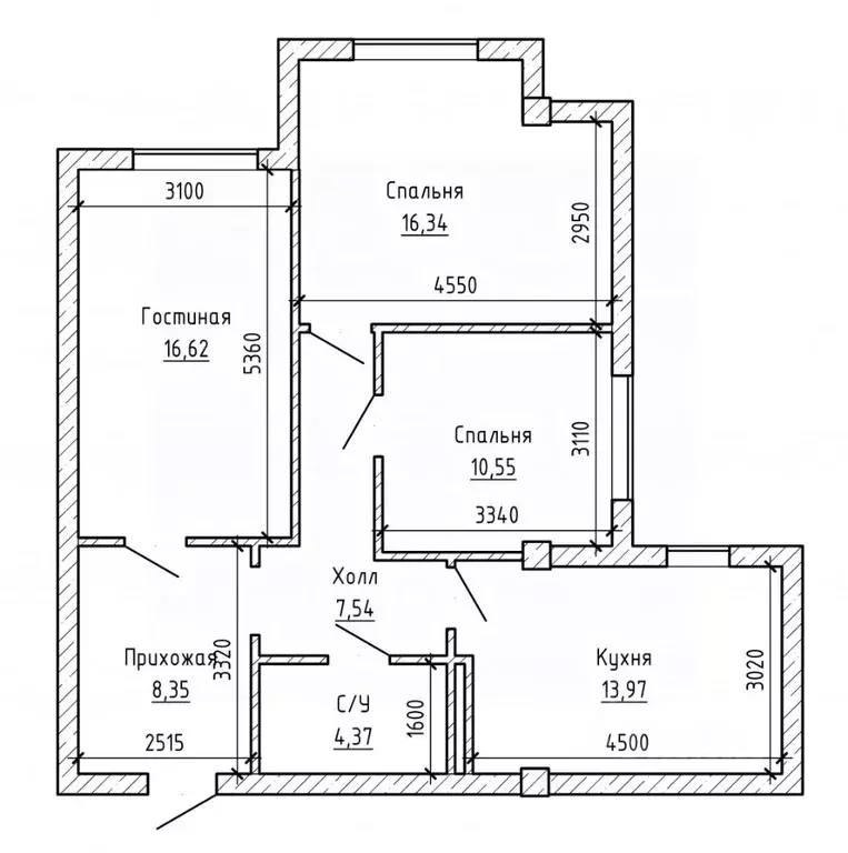 3-к кв. Кабардино-Балкария, Нальчик Московская ул., 14 (84.0 м) - Фото 2