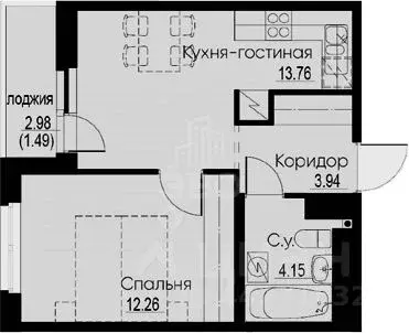 1-к кв. Ленинградская область, Мурино Всеволожский район, ул. ... - Фото 1