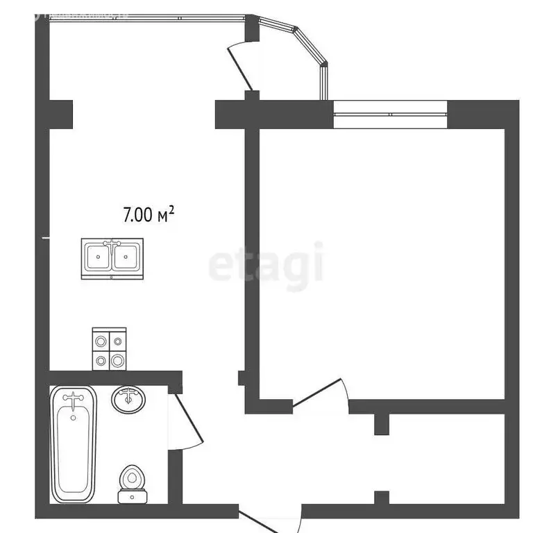 1-комнатная квартира: Балашиха, улица Дмитриева, 2 (45 м) - Фото 0
