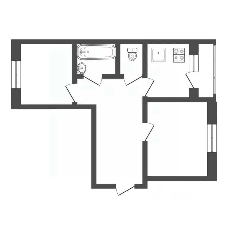 2-к кв. Тюменская область, Тюмень ул. Станционная, 16Б (47.2 м) - Фото 2
