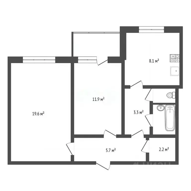 2-к кв. Воронежская область, Павловск ул. Свободы, 22 (54.4 м) - Фото 2