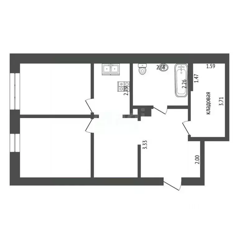 2-к кв. Тюменская область, Тюмень ул. Муравленко, 9 (54.2 м) - Фото 2