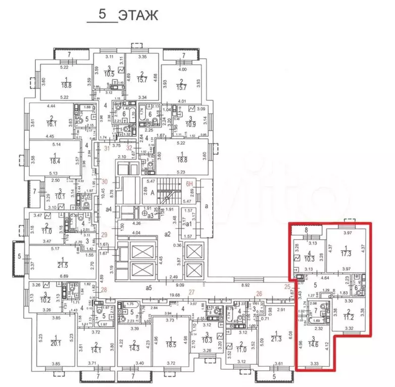 Аукцион: 3-к. квартира, 73,1 м, 5/22 эт. - Фото 0