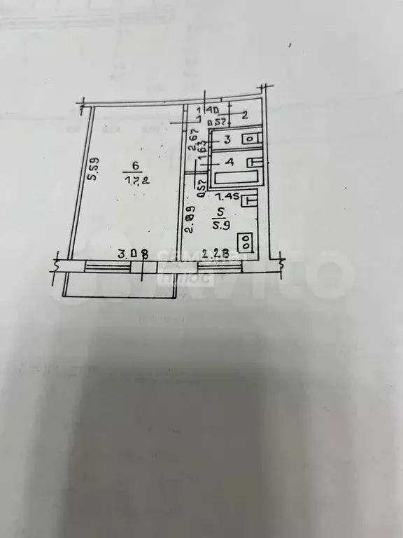 1-к. квартира, 30 м, 4/5 эт. - Фото 0