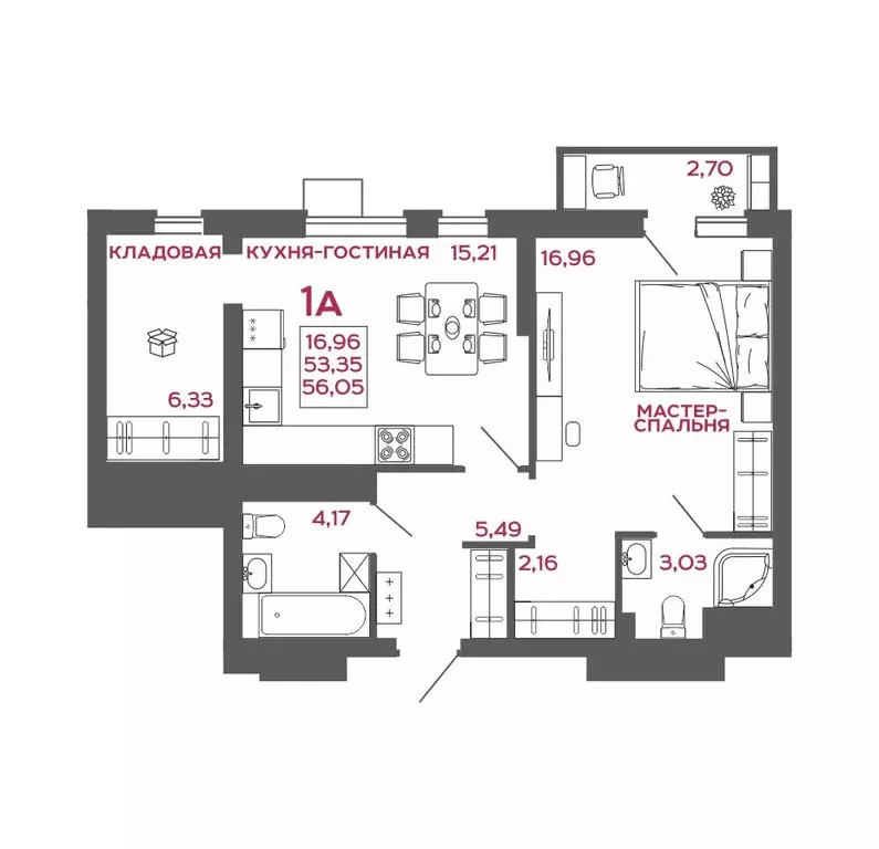 1-к кв. Пензенская область, Пенза Микрорайон Новобережье жилой ... - Фото 1
