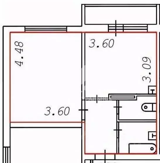 1-к кв. Новосибирская область, Новосибирск ул. Фадеева, 66/8 (36.9 м) - Фото 2
