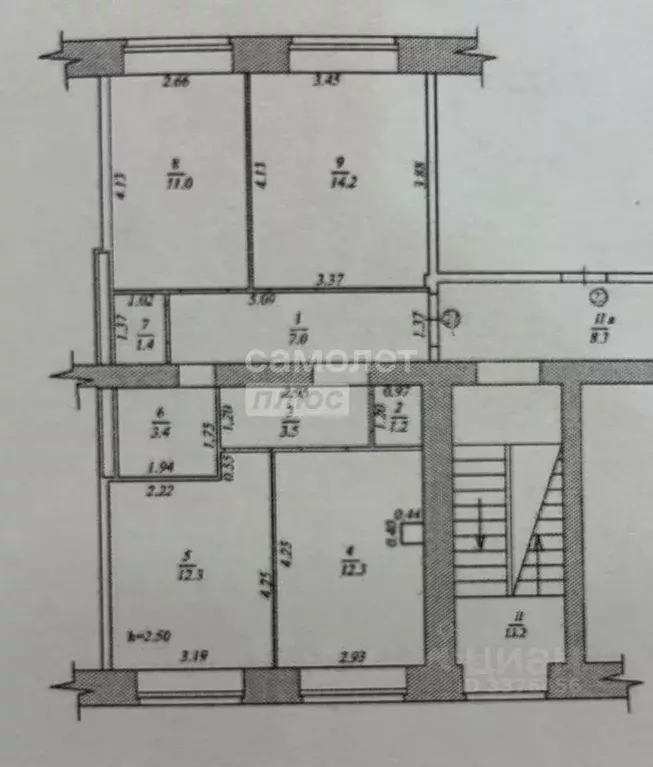 3-к кв. Архангельская область, Коряжма ул. Пушкина, 11к1 (66.3 м) - Фото 2