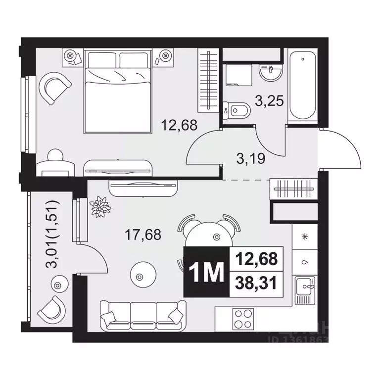 2-к кв. Пензенская область, Пенза Тепличный мкр, Прованс жилой ... - Фото 1