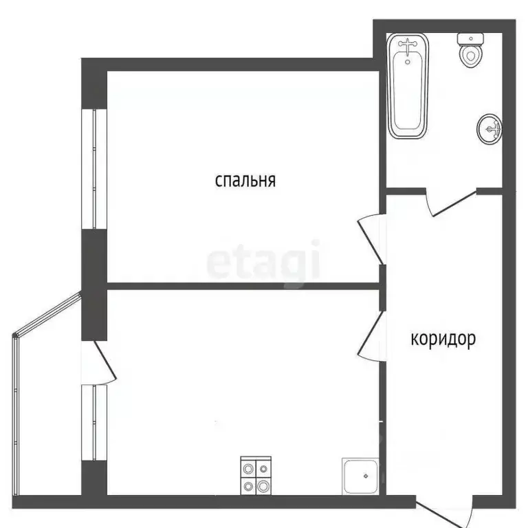 1-к кв. Ростовская область, Таганрог ул. Чучева, 42А (44.7 м) - Фото 2