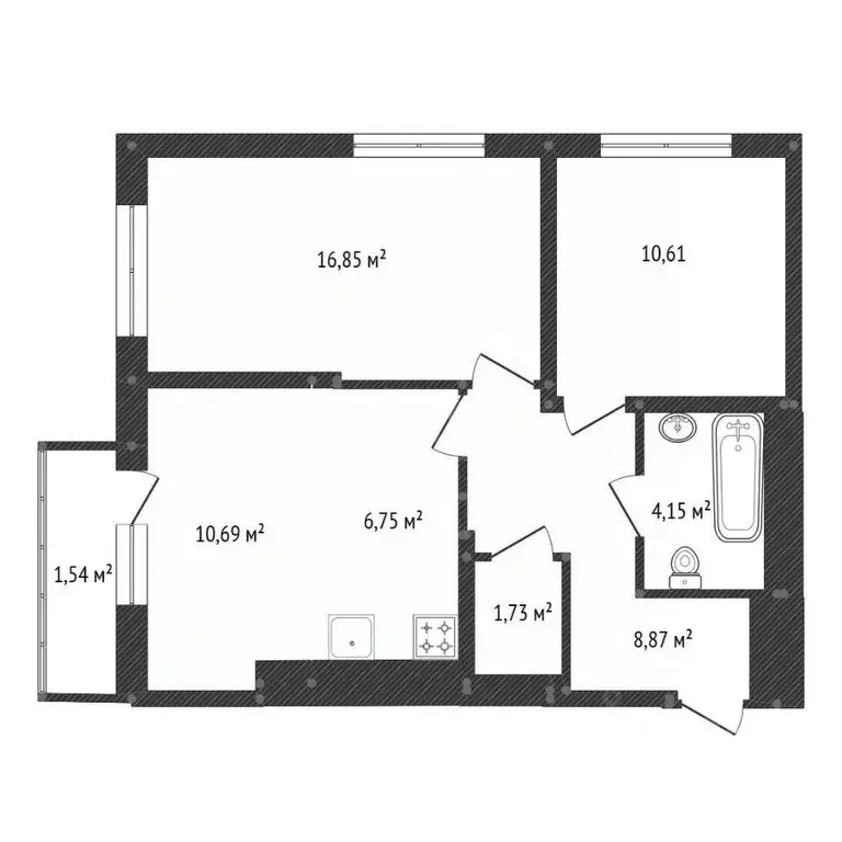 2-к кв. Башкортостан, Уфа ул. Софьи Перовской, 22 (61.19 м) - Фото 1