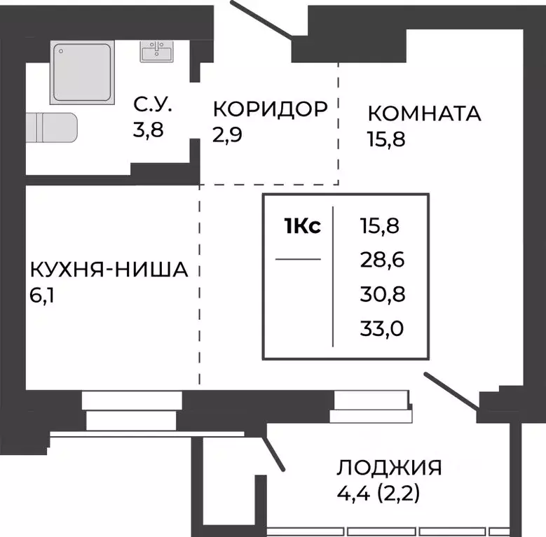 Студия Алтайский край, Барнаул тракт Павловский, 251Б (30.8 м) - Фото 1