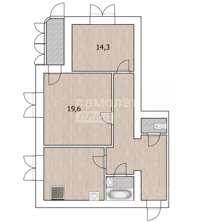 3-к кв. Тюменская область, Тюмень ул. Вересковая, 15к2 (104.3 м) - Фото 1