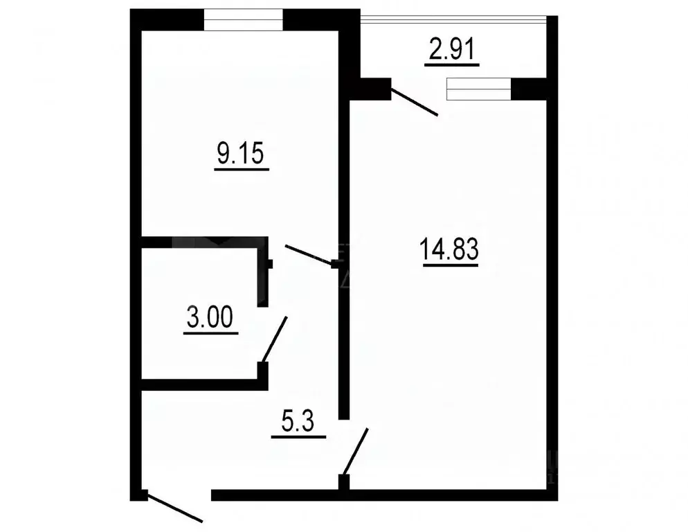 1-к кв. Тюменская область, Тюмень ул. Стартовая, 7 (33.0 м) - Фото 1