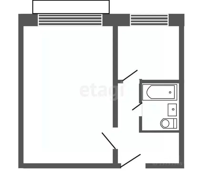 1-к кв. Челябинская область, Южноуральск ул. Победы, 22В (35.0 м) - Фото 2