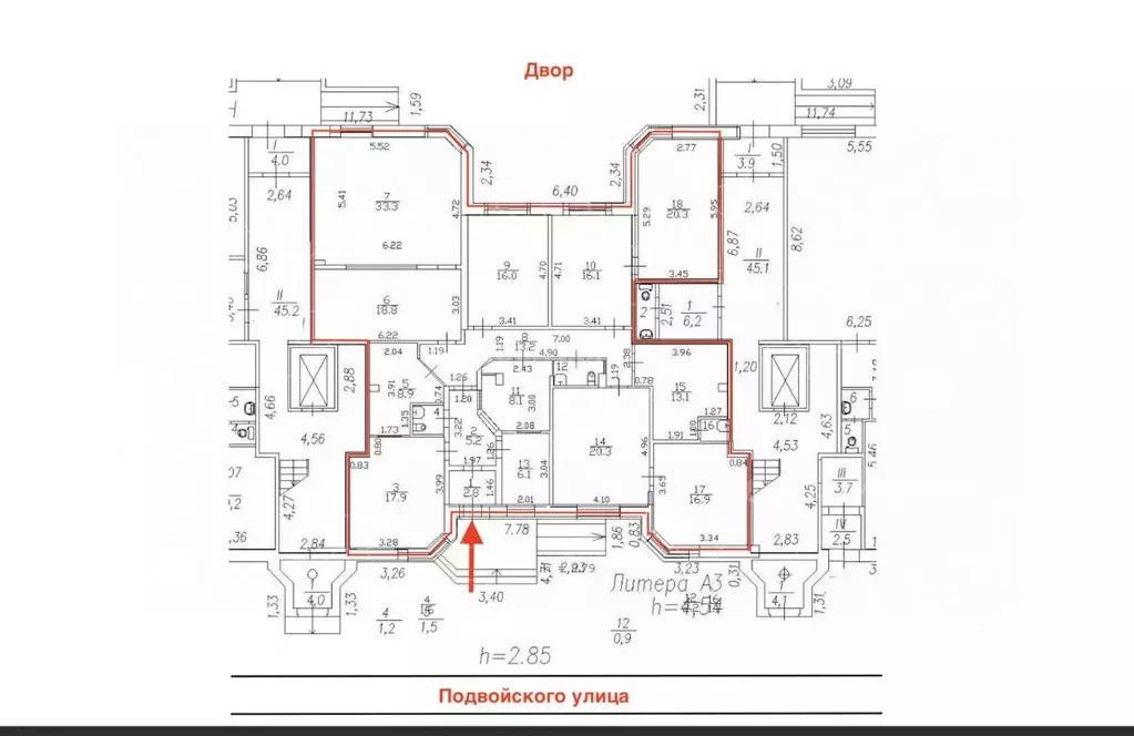 Офис в Санкт-Петербург ул. Подвойского, 13к2 (222 м) - Фото 2