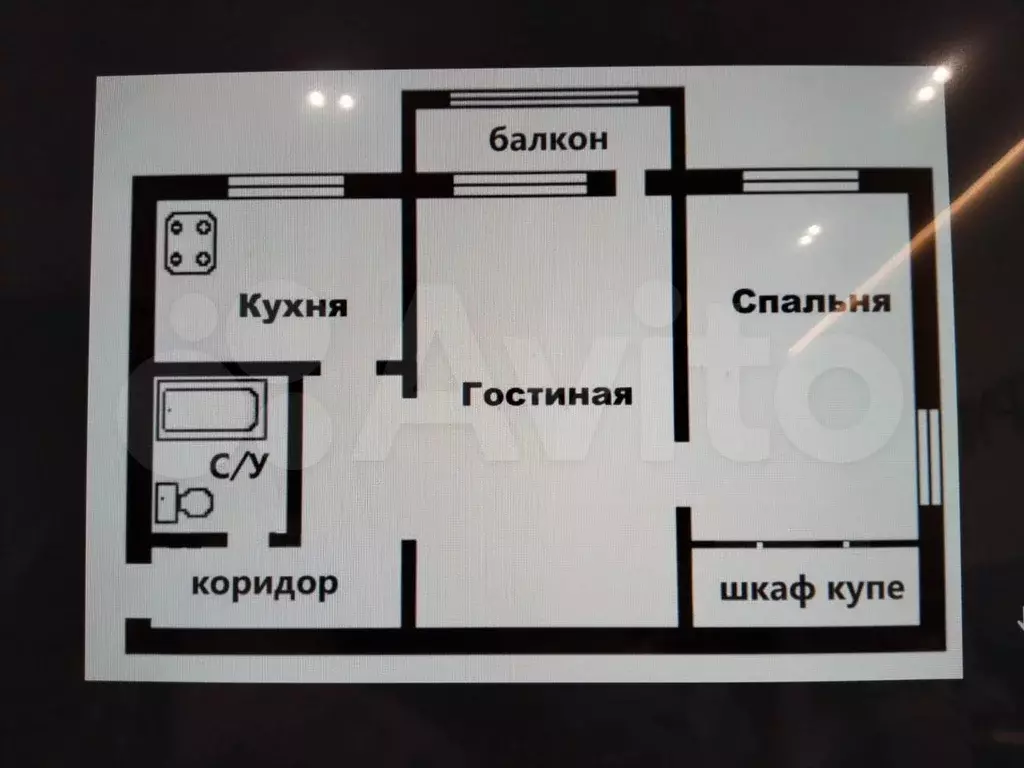 2-к. квартира, 43,5 м, 4/5 эт. - Фото 0