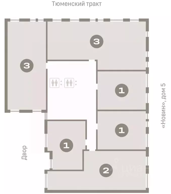 3-к кв. Ханты-Мансийский АО, Сургут 35-й мкр, Квартал Новин жилой ... - Фото 2