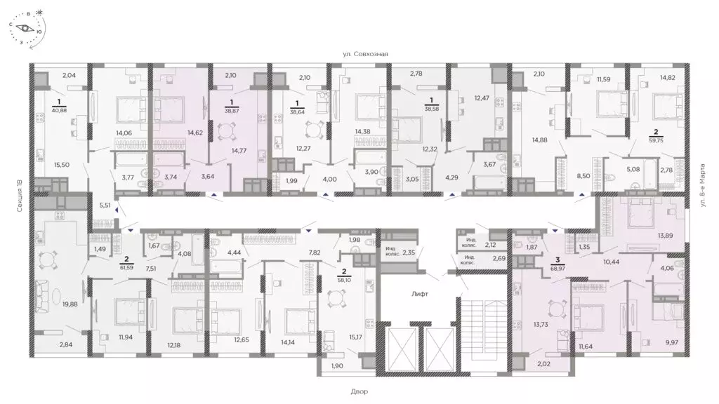 2-комнатная квартира: Рязань, Совхозная улица, 6 (59.75 м) - Фото 1