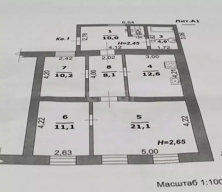 3-к кв. Белгородская область, Новый Оскол 1 Мая ул., 20 (79.0 м) - Фото 1