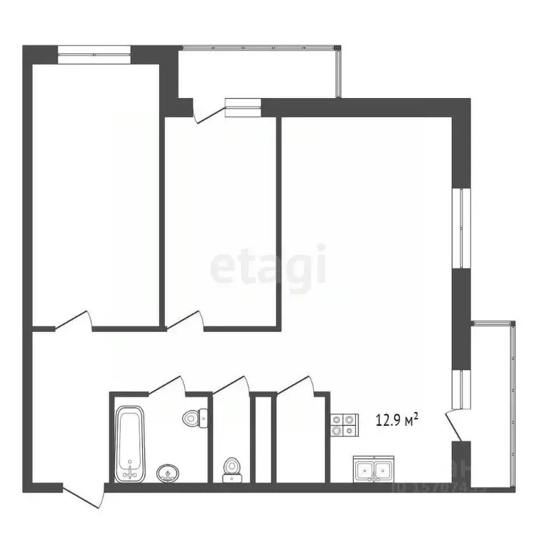 3-к кв. Санкт-Петербург ул. Репищева, 10к3 (84.0 м) - Фото 2