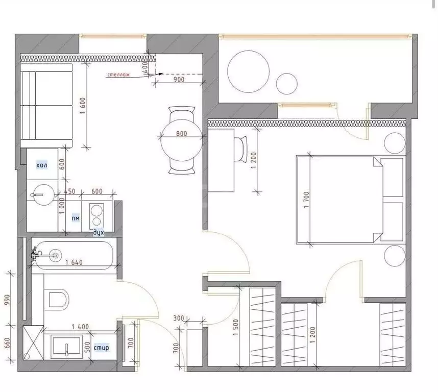 1-комнатная квартира: Новосибирск, Вилюйская улица, 1 (42 м) - Фото 0