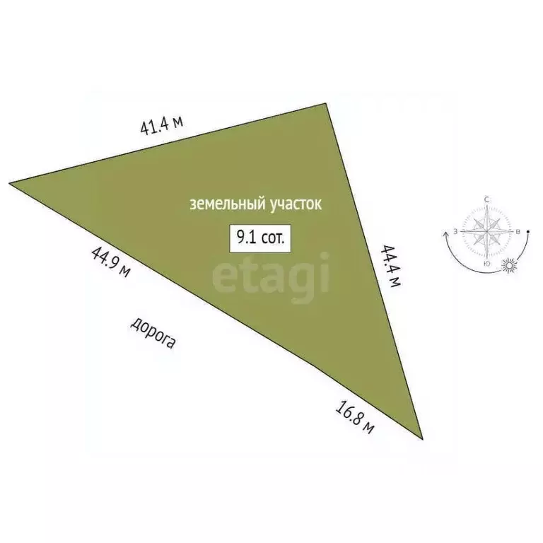 Участок в Мордовия, Лямбирский район, с. Берсеневка  (9.1 сот.) - Фото 2