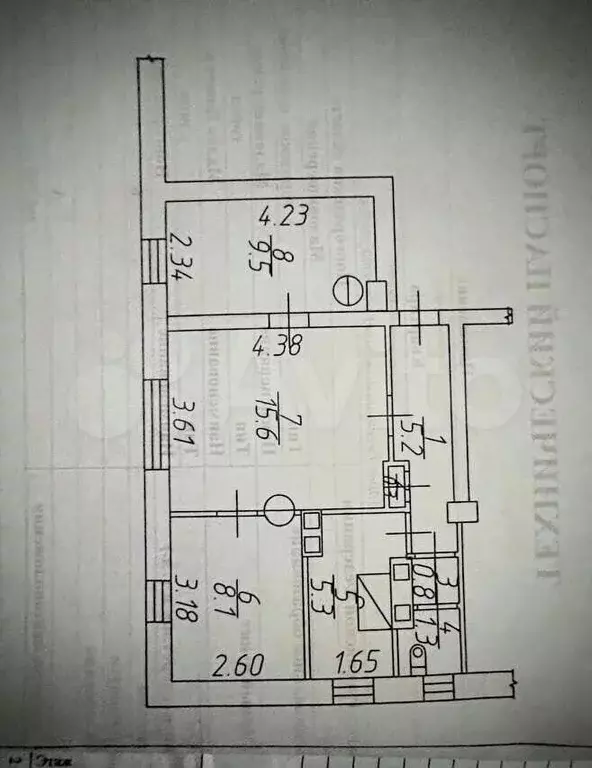 3-к. квартира, 46,1 м, 2/2 эт. - Фото 0
