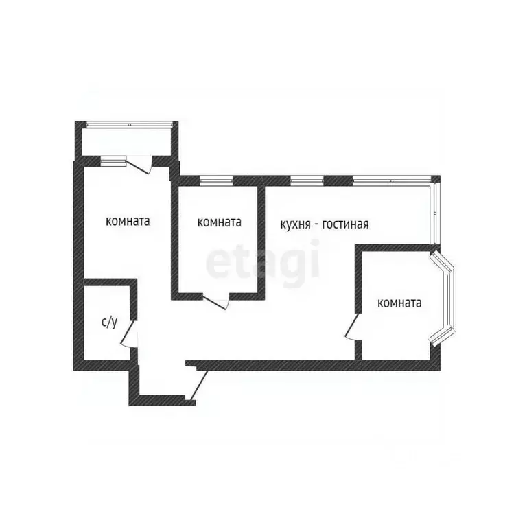 3-к кв. Краснодарский край, Краснодар бул. Адмиралтейский, 3к2 (67.4 ... - Фото 1