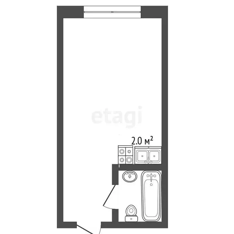 Квартира-студия: Кемерово, проспект Ленина, 135Б (22 м) - Фото 1