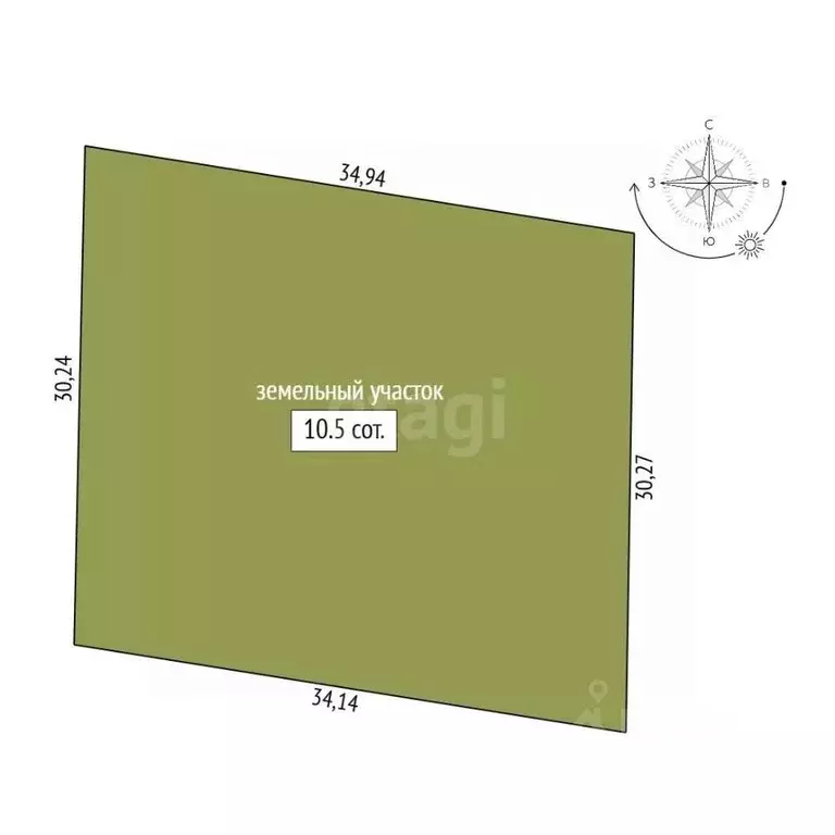 Участок в Амурская область, Благовещенский район, с. Волково  (10.5 ... - Фото 1