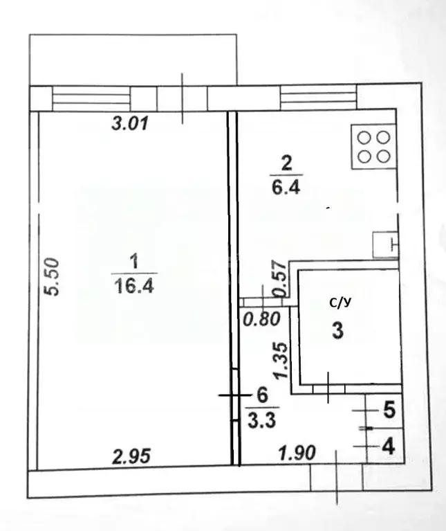 1-к кв. Воронежская область, Воронеж Ленинский просп., 181 (28.6 м) - Фото 2