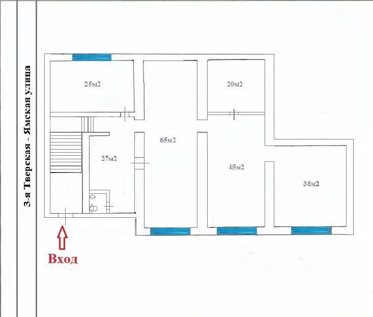 Торговая площадь в Москва 2-я Тверская-Ямская ул., 54 (214 м) - Фото 1