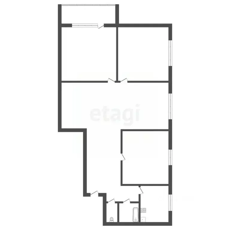4-к кв. Амурская область, Благовещенск ул. Мухина, 9 (60.7 м) - Фото 1