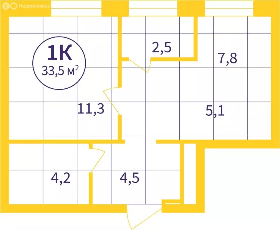 1-комнатная квартира: Екатеринбург, улица 22-го Партсъезда, 3 (34.06 ... - Фото 1