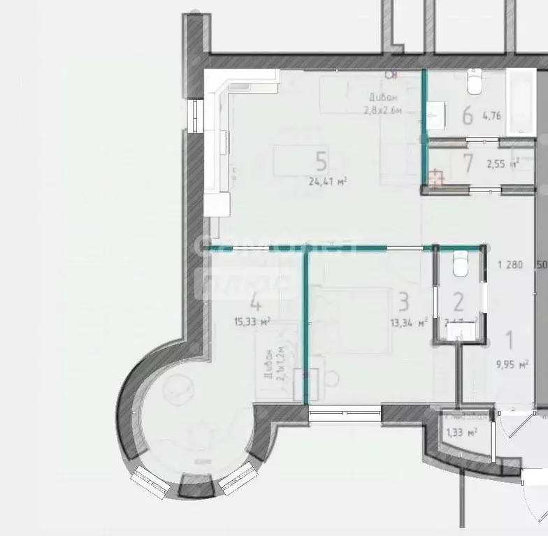 2-к кв. Самарская область, Ставропольский район, Приморский с/пос, ... - Фото 2