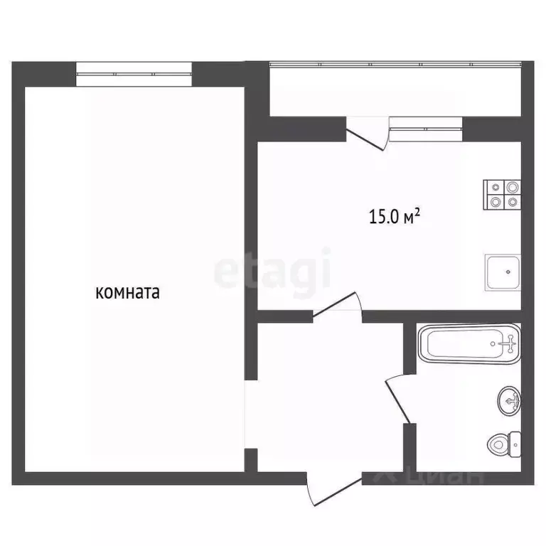 1-к кв. Ярославская область, Ярославль ул. Дядьковская, 52 (39.5 м) - Фото 2