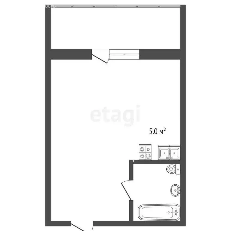 Квартира-студия: Севастополь, посёлок Любимовка, Южногородская улица, ... - Фото 1