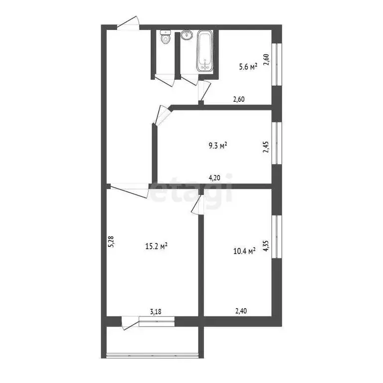 3-комнатная квартира: Томск, микрорайон Черемошники, Профсоюзная ... - Фото 1