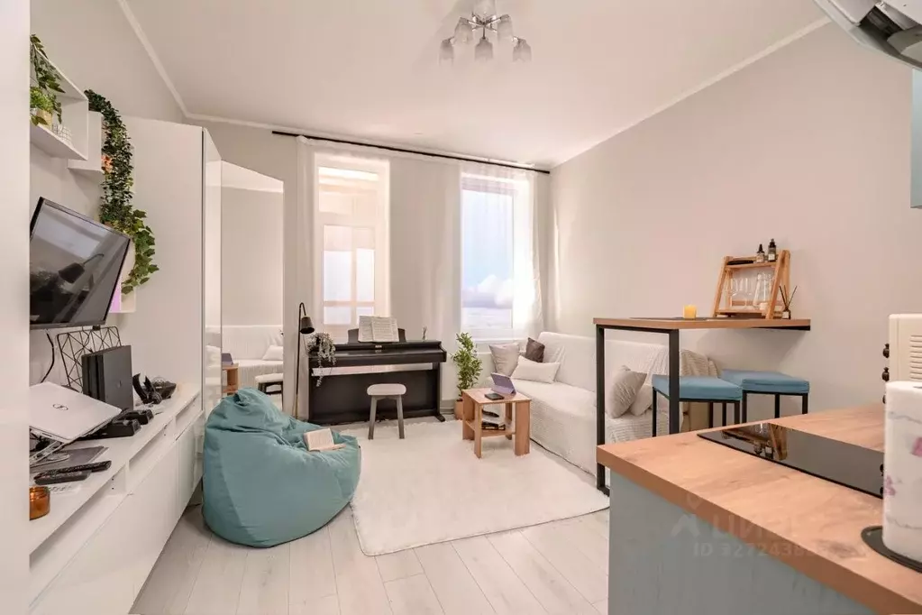 Студия Санкт-Петербург аллея Арцеуловская, 21 (23.8 м) - Фото 1