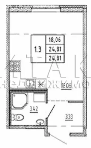 Квартира-студия: Бугры, Тихая улица, 9к14 (24.81 м) - Фото 0
