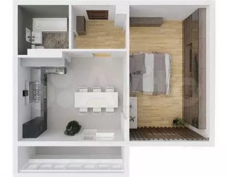 1-к. квартира, 44,6 м, 8/8 эт. - Фото 1