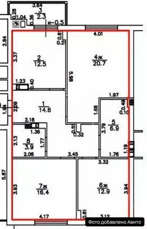 3-к кв. Калининградская область, Калининград ул. Виктора Денисова, ... - Фото 2