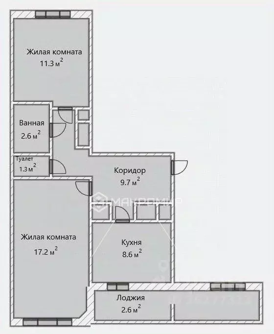 2-к кв. Кировская область, Киров ул. Екатерины Кочкиной, 10 (52.6 м) - Фото 1