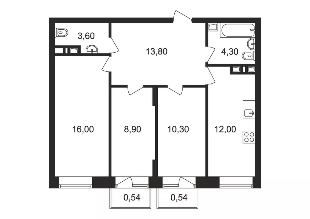 3-комнатная квартира: Ногинск, Юбилейная улица, 14Б (69.4 м) - Фото 0