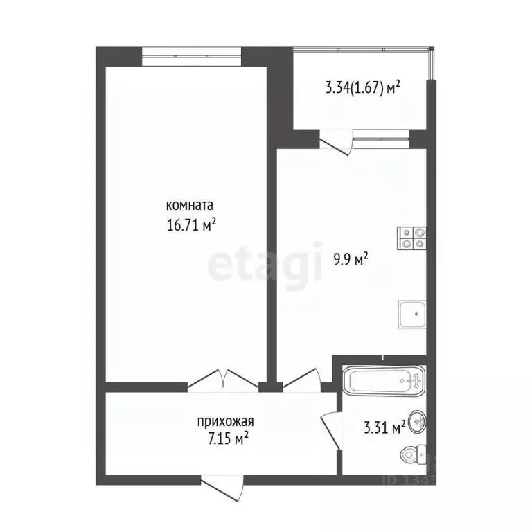 1-к кв. Марий Эл, Йошкар-Ола бул. 70-летия Победы в Великой ... - Фото 2