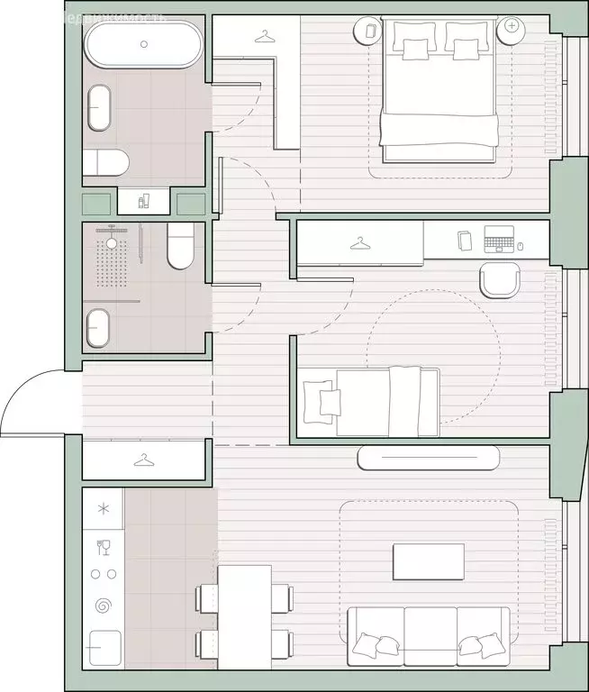 2-комнатная квартира: Москва, микрорайон Очаково (60.5 м) - Фото 0