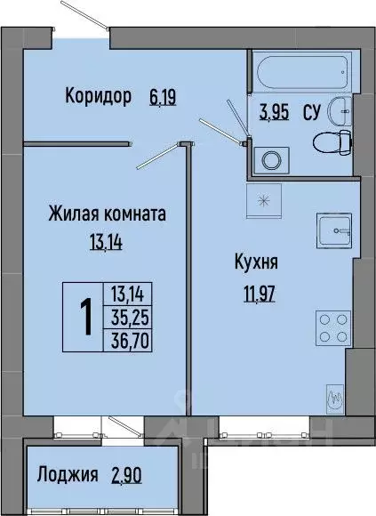 1-к кв. Волгоградская область, Волгоград ул. Химина, 18 (36.7 м) - Фото 0