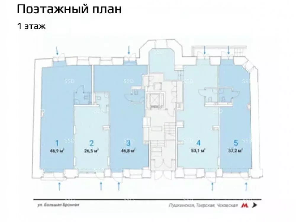 Помещение свободного назначения в Москва Большая Бронная ул., 25С3 (27 ... - Фото 2