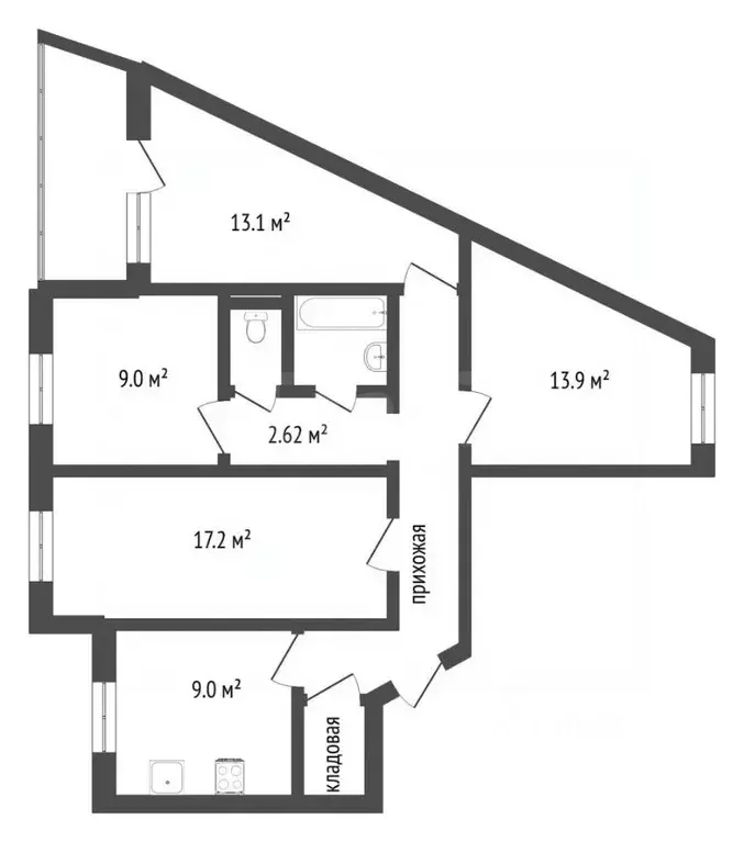 4-к кв. Тюменская область, Тюмень Восточный мкр, ул. Моторостроителей, ... - Фото 2