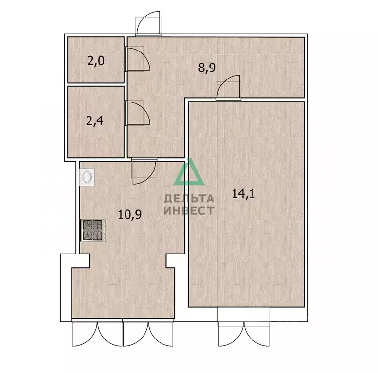 1-к кв. Башкортостан, Уфа ул. Рабкоров, 6 (41.6 м) - Фото 2